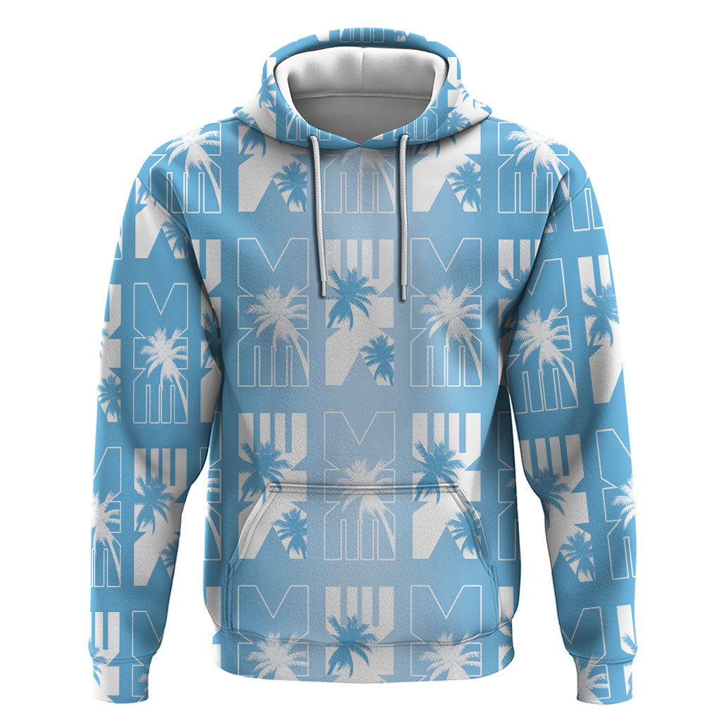 Bula Fiji Zip Hoodie Blue Makare Masi Tapa Pattern LT05 Pullover Hoodie Blue - Polynesian Pride