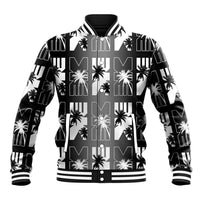 Bula Fiji Baseball Jacket Black Makare Masi Tapa Pattern LT05 Unisex Black - Polynesian Pride
