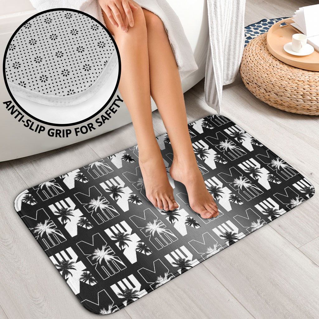 Bula Fiji Bathroom Set Black Makare Masi Tapa Pattern LT05 - Polynesian Pride