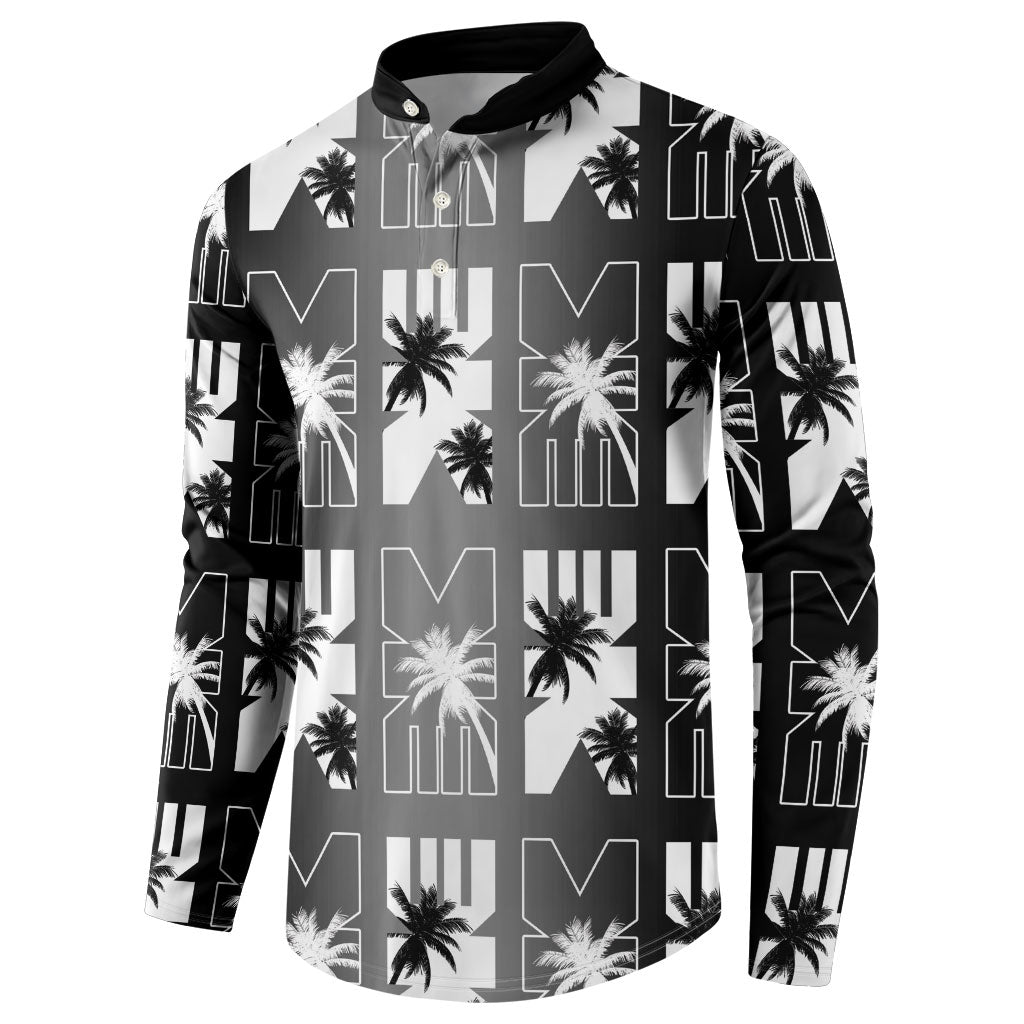 Bula Fiji Button Sweatshirt Black Makare Masi Tapa Pattern LT05 - Polynesian Pride