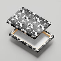 Bula Fiji Canvas Wall Art Black Makare Masi Tapa Pattern LT05 - Polynesian Pride