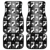 Bula Fiji Car Mats Black Makare Masi Tapa Pattern LT05 - Polynesian Pride
