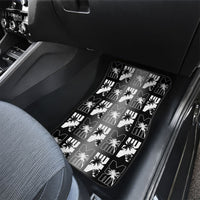 Bula Fiji Car Mats Black Makare Masi Tapa Pattern LT05 - Polynesian Pride