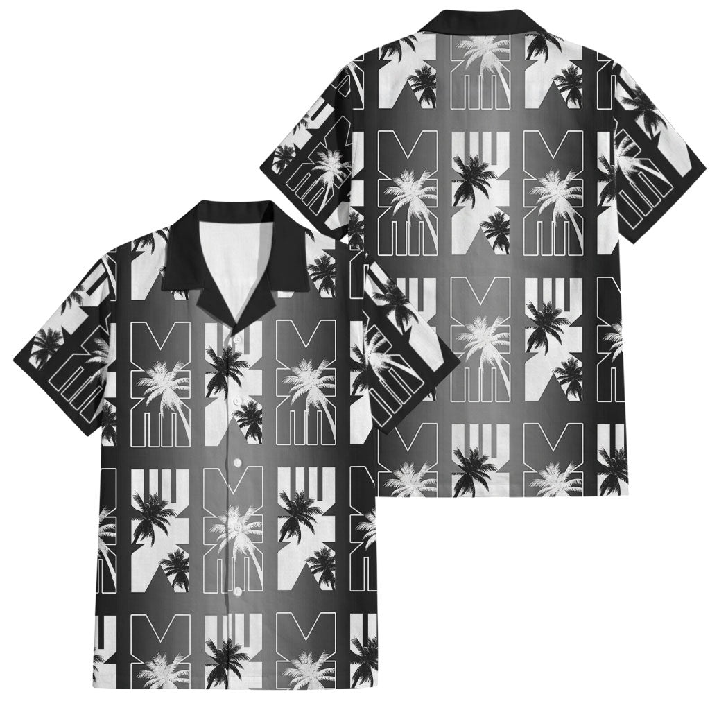 Bula Fiji Family Matching Puletasi and Hawaiian Shirt Black Makare Masi Tapa Pattern LT05 Dad's Shirt - Short Sleeve Black - Polynesian Pride