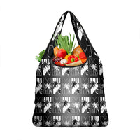 Bula Fiji Grocery Bag Black Makare Masi Tapa Pattern LT05 1-pack One Size Black - Polynesian Pride