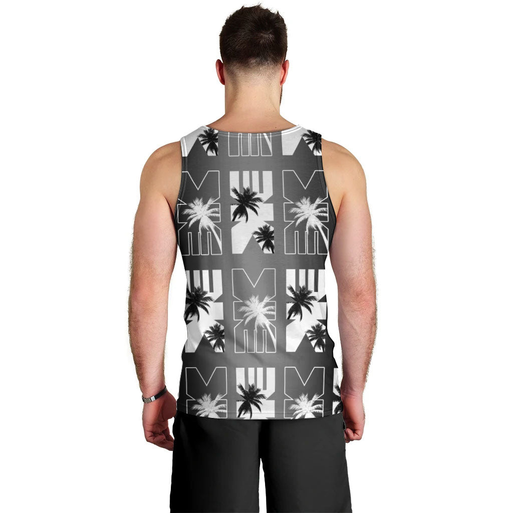 Bula Fiji Men Tank Top Black Makare Masi Tapa Pattern LT05 - Polynesian Pride