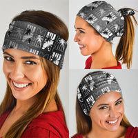 Bula Fiji Neck Gaiter Black Makare Masi Tapa Pattern LT05 - Polynesian Pride