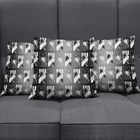 Bula Fiji Pillow Cover Black Makare Masi Tapa Pattern LT05 - Polynesian Pride