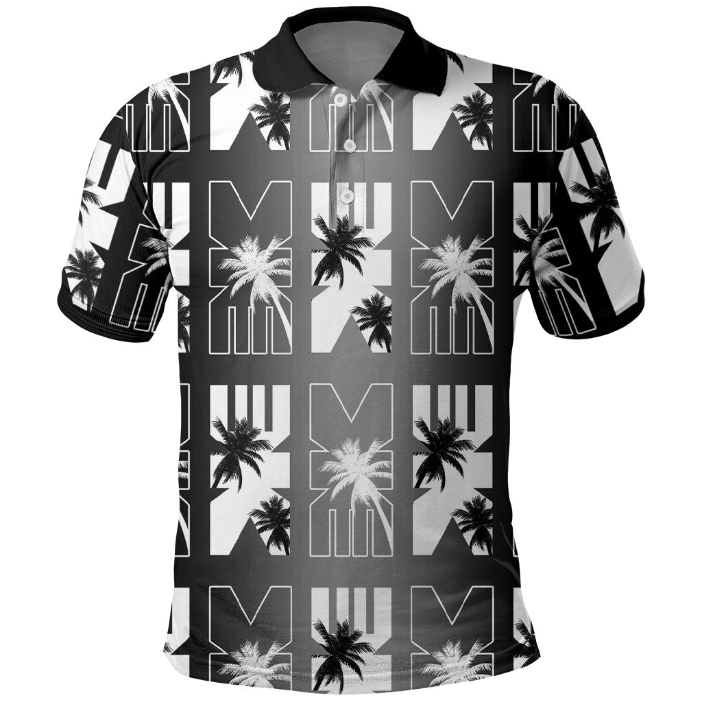 Bula Fiji Polo Shirt Black Makare Masi Tapa Pattern LT05 Black - Polynesian Pride