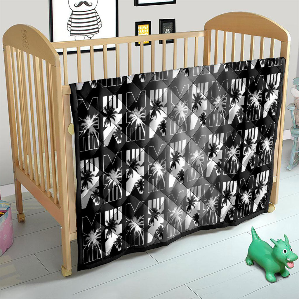 Bula Fiji Quilt Black Makare Masi Tapa Pattern LT05 - Polynesian Pride