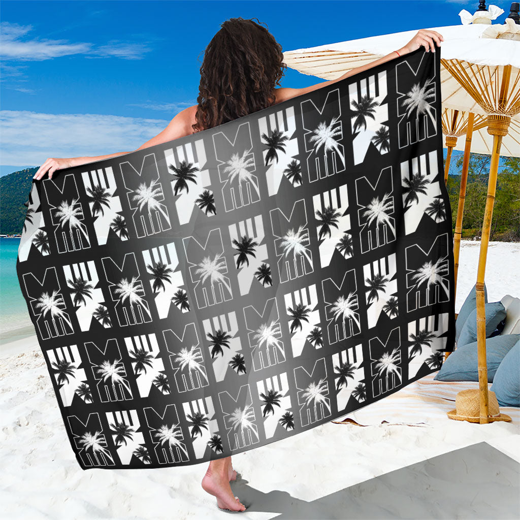 Bula Fiji Sarong Black Makare Masi Tapa Pattern LT05 One Size 44 x 66 inches Black - Polynesian Pride