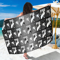 Bula Fiji Sarong Black Makare Masi Tapa Pattern LT05 One Size 44 x 66 inches Black - Polynesian Pride