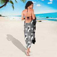 Bula Fiji Sarong Black Makare Masi Tapa Pattern LT05 - Polynesian Pride