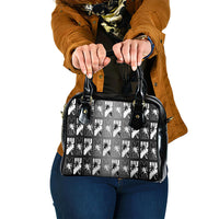 Bula Fiji Shoulder Handbag Black Makare Masi Tapa Pattern LT05 One Size Black - Polynesian Pride