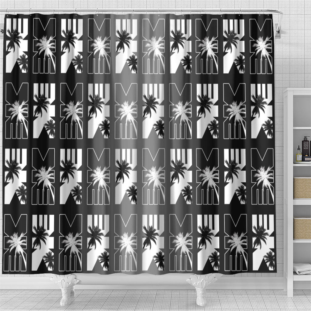 Bula Fiji Shower Curtain Black Makare Masi Tapa Pattern LT05 - Polynesian Pride