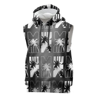 Bula Fiji Sleeveless Hoodie Black Makare Masi Tapa Pattern LT05 Black - Polynesian Pride