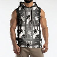 Bula Fiji Sleeveless Hoodie Black Makare Masi Tapa Pattern LT05 - Polynesian Pride