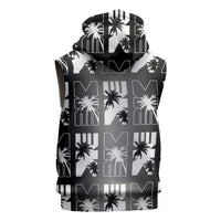 Bula Fiji Sleeveless Zip Hoodie Black Makare Masi Tapa Pattern LT05 - Polynesian Pride