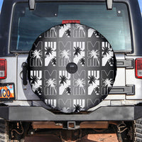 Bula Fiji Spare Tire Cover Black Makare Masi Tapa Pattern LT05 Black - Polynesian Pride