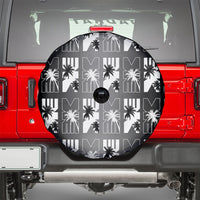 Bula Fiji Spare Tire Cover Black Makare Masi Tapa Pattern LT05 - Polynesian Pride