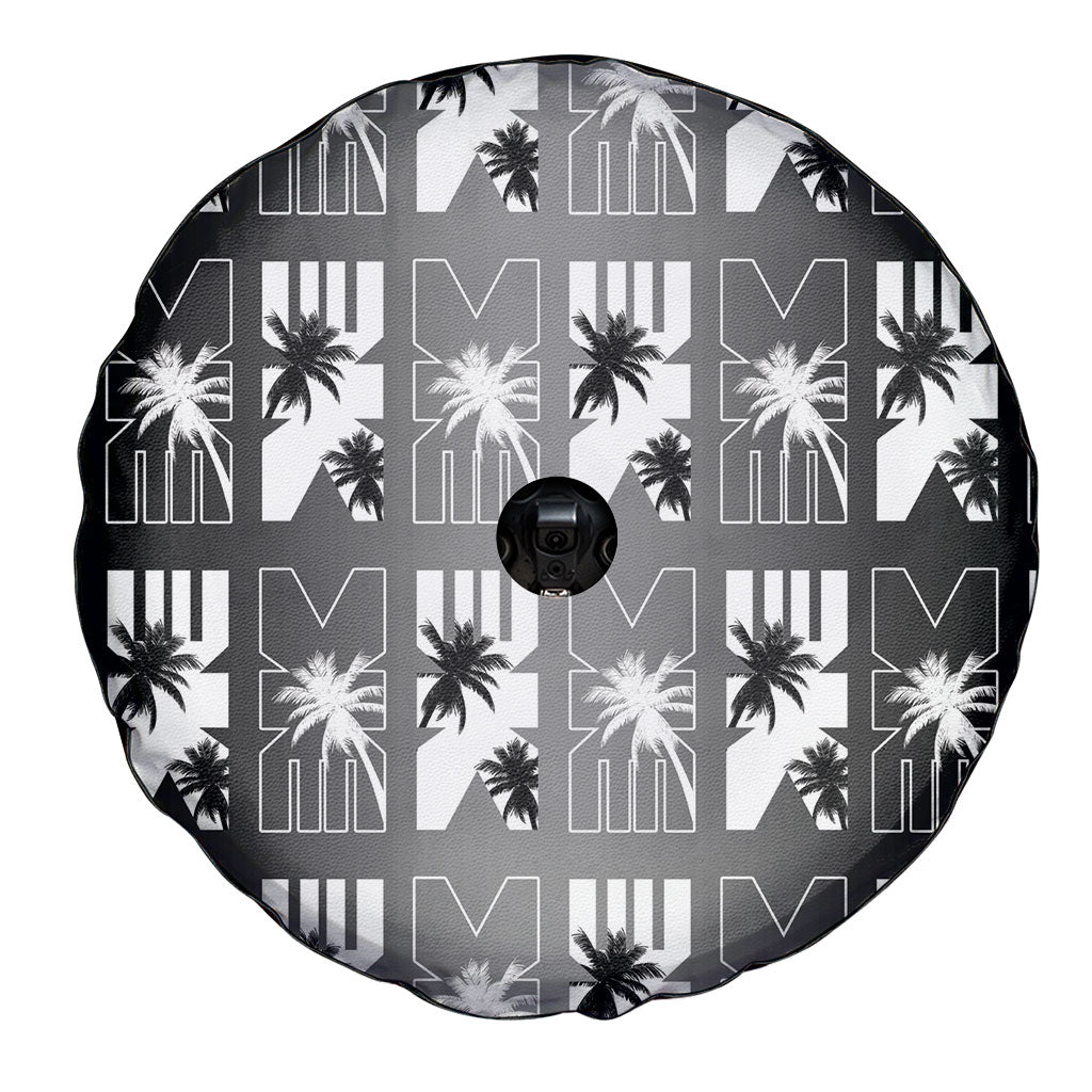 Bula Fiji Spare Tire Cover Black Makare Masi Tapa Pattern LT05 - Polynesian Pride