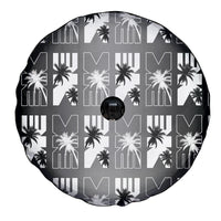 Bula Fiji Spare Tire Cover Black Makare Masi Tapa Pattern LT05 - Polynesian Pride