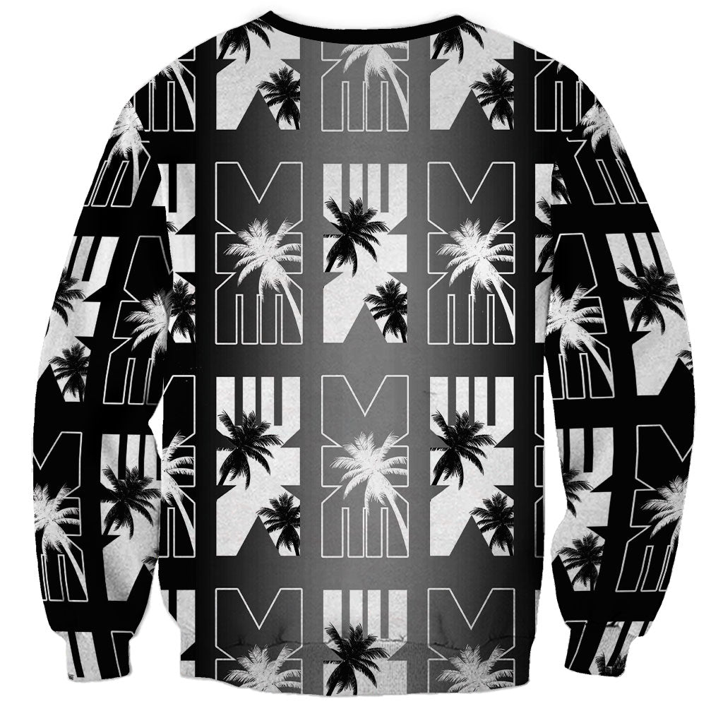 Bula Fiji Sweatshirt Black Makare Masi Tapa Pattern LT05 - Polynesian Pride