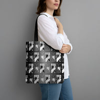 Bula Fiji Tote Bag Black Makare Masi Tapa Pattern LT05 - Polynesian Pride