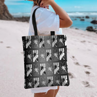 Bula Fiji Tote Bag Black Makare Masi Tapa Pattern LT05 - Polynesian Pride