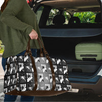 Bula Fiji Travel Bag Black Makare Masi Tapa Pattern LT05 - Polynesian Pride