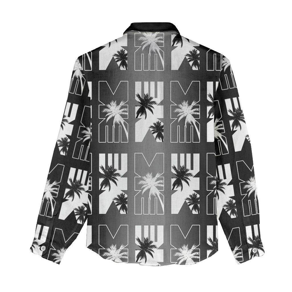 Bula Fiji Women Casual Shirt Black Makare Masi Tapa Pattern LT05 - Polynesian Pride