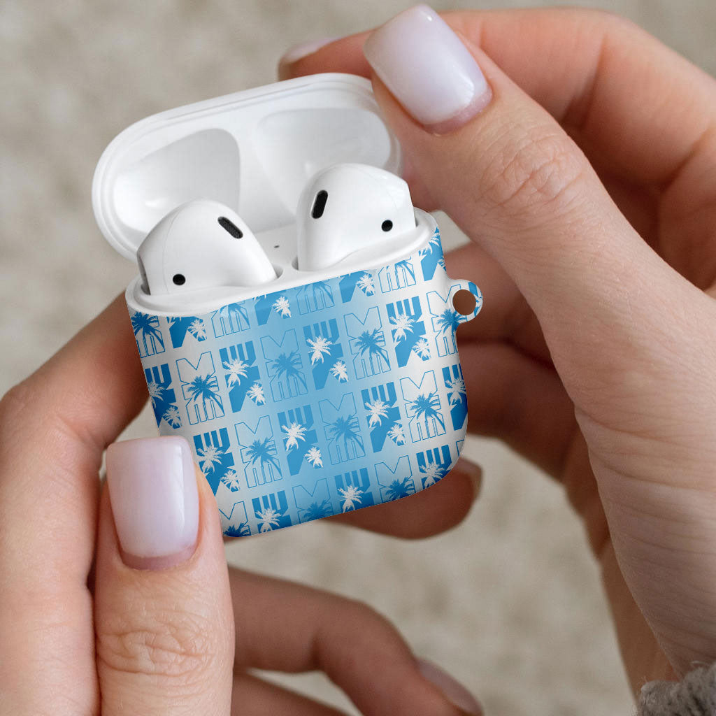 Bula Fiji AirPods Case White Makare Masi Tapa Pattern LT05 - Polynesian Pride