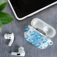 Bula Fiji AirPods Case White Makare Masi Tapa Pattern LT05 - Polynesian Pride