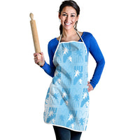 Bula Fiji Apron White Makare Masi Tapa Pattern LT05 - Polynesian Pride