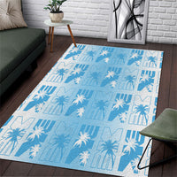 Bula Fiji Area Rug White Makare Masi Tapa Pattern LT05 White - Polynesian Pride