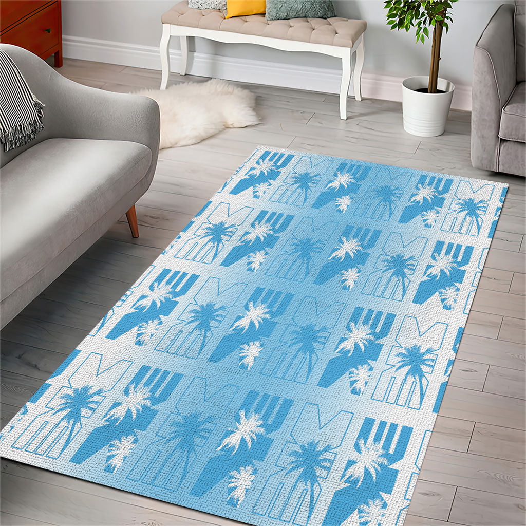 Bula Fiji Area Rug White Makare Masi Tapa Pattern LT05 - Polynesian Pride