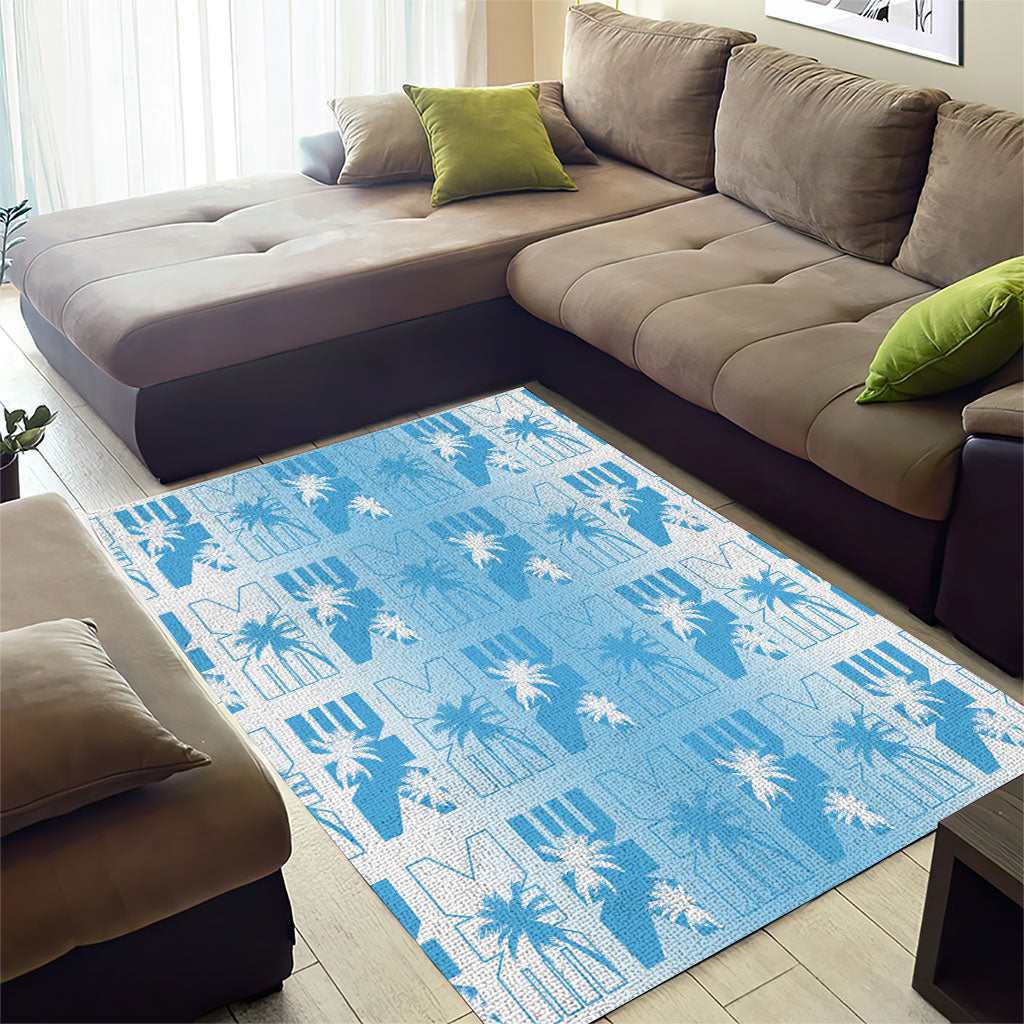 Bula Fiji Area Rug White Makare Masi Tapa Pattern LT05 - Polynesian Pride