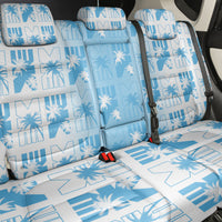 Bula Fiji Back Car Seat Cover White Makare Masi Tapa Pattern LT05 - Polynesian Pride