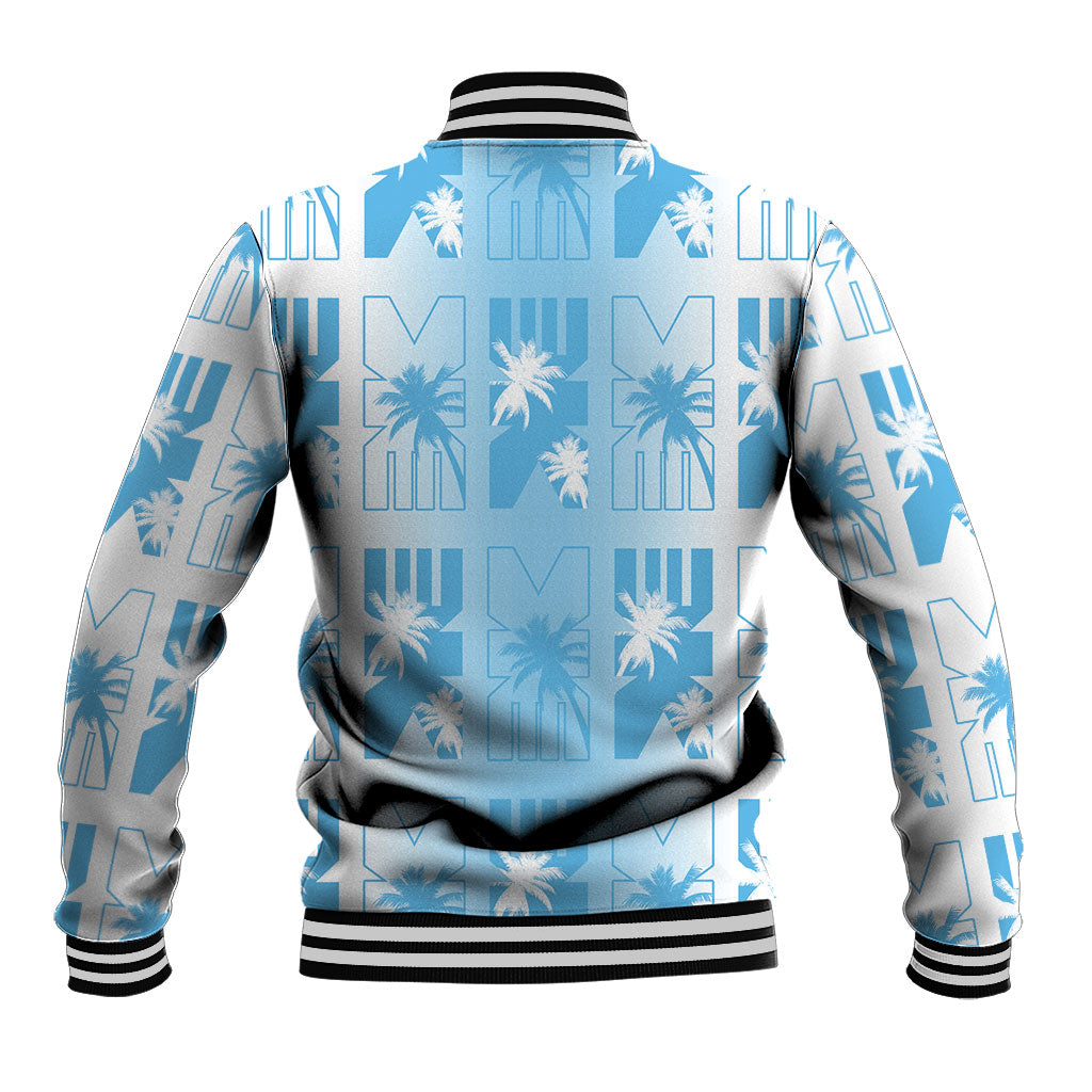 Bula Fiji Baseball Jacket White Makare Masi Tapa Pattern LT05 - Polynesian Pride