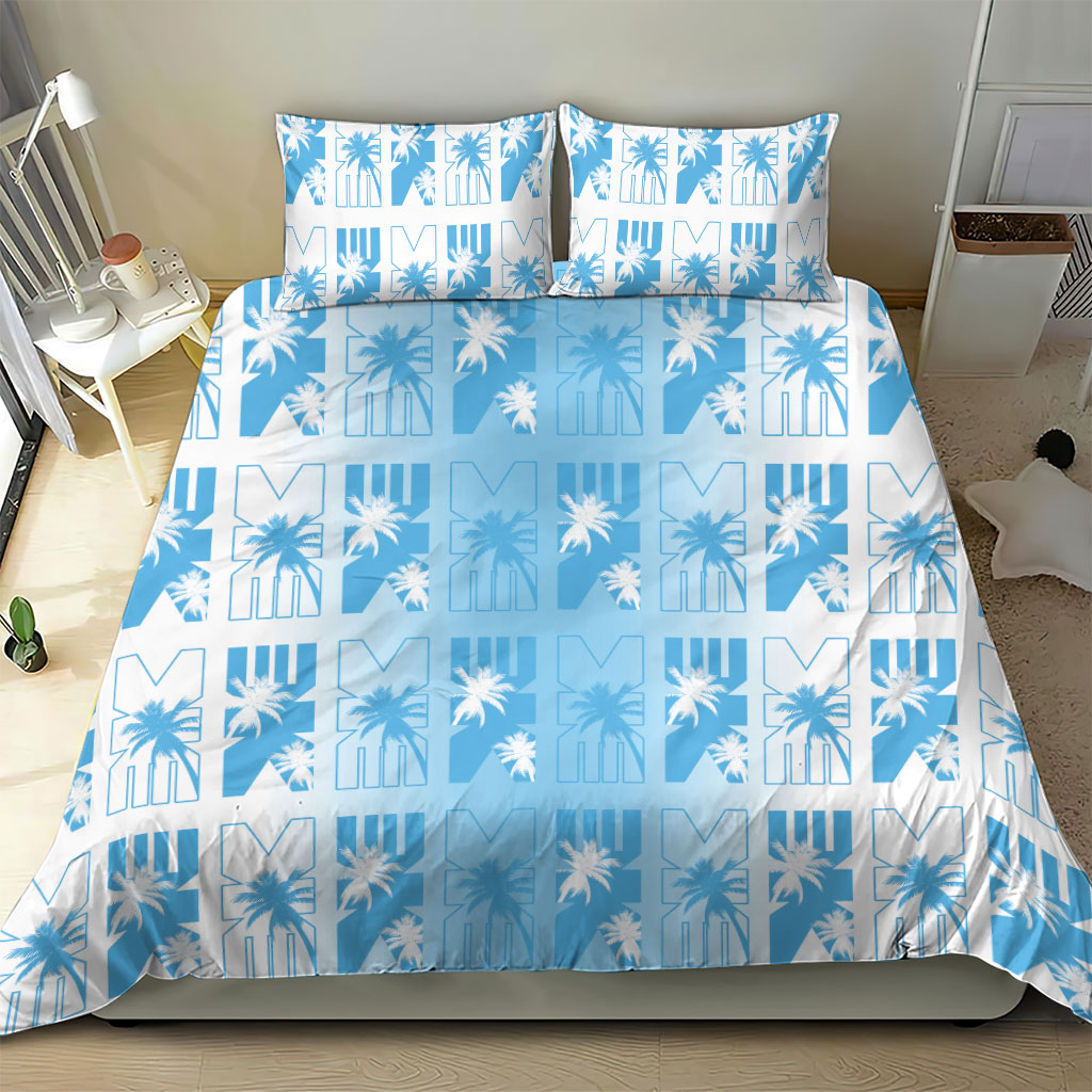 Bula Fiji Bedding Set White Makare Masi Tapa Pattern LT05 - Polynesian Pride