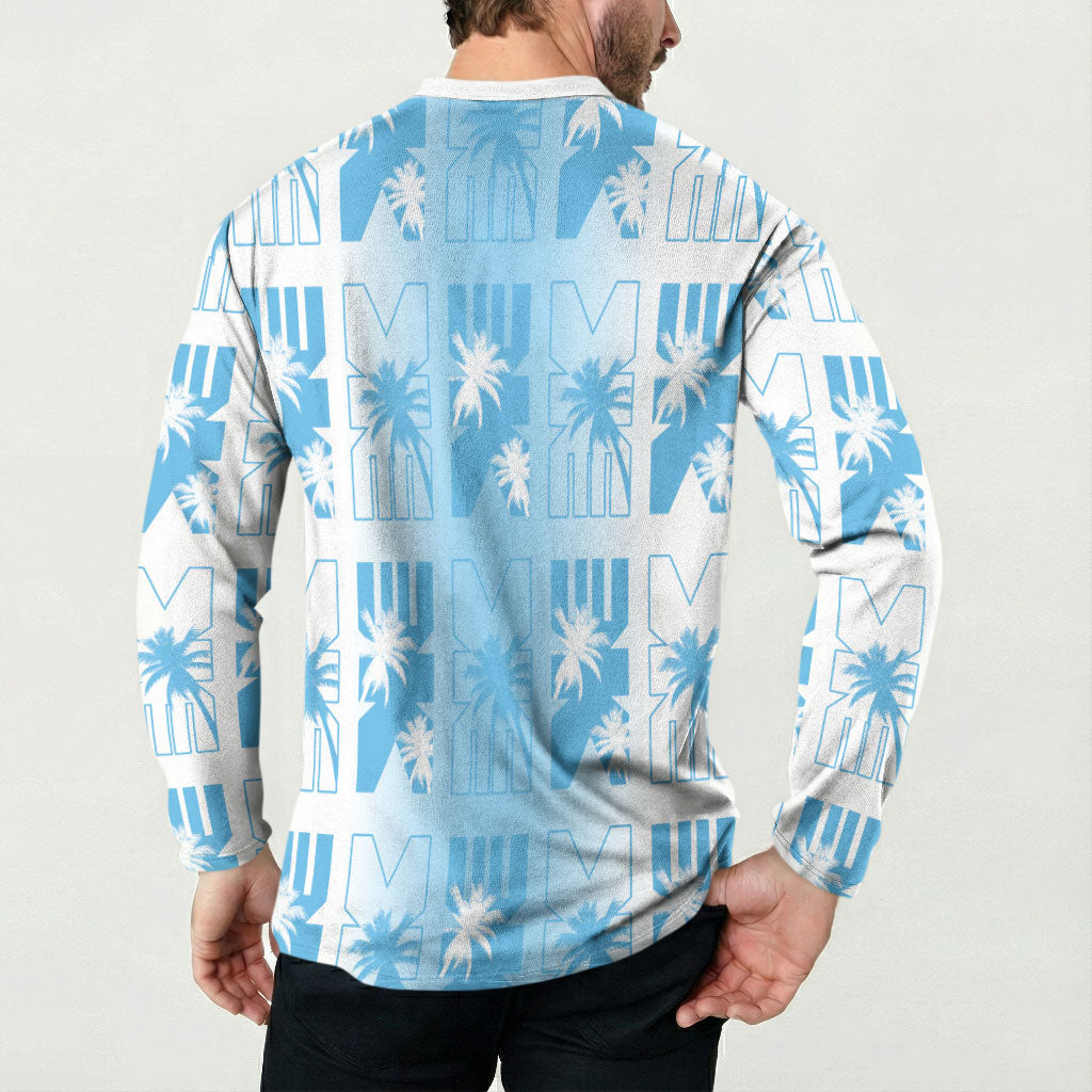 Bula Fiji Button Sweatshirt White Makare Masi Tapa Pattern LT05 - Polynesian Pride