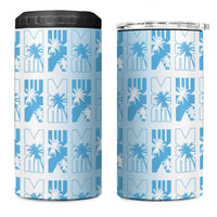 Bula Fiji 4 in 1 Can Cooler Tumbler White Makare Masi Tapa Pattern LT05 One Size: 16 oz White - Polynesian Pride