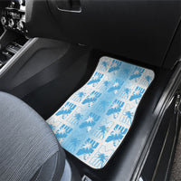 Bula Fiji Car Mats White Makare Masi Tapa Pattern LT05 - Polynesian Pride