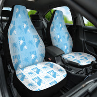 Bula Fiji Car Seat Cover White Makare Masi Tapa Pattern LT05 One Size White - Polynesian Pride