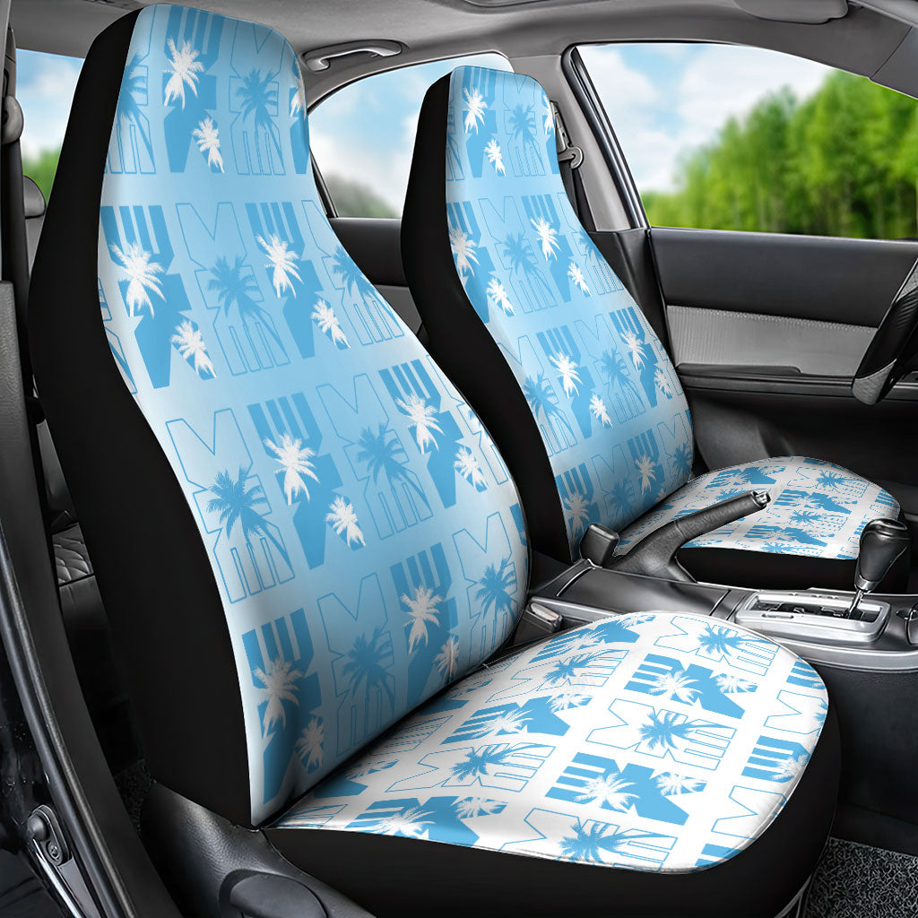 Bula Fiji Car Seat Cover White Makare Masi Tapa Pattern LT05 - Polynesian Pride