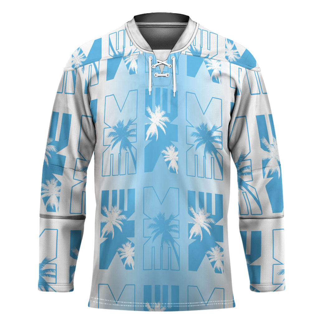 Bula Fiji Hockey Jersey White Makare Masi Tapa Pattern LT05 Unisex White - Polynesian Pride