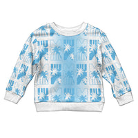 Bula Fiji Kid Ugly Christmas Sweater White Makare Masi Tapa Pattern LT05 Kid White - Polynesian Pride