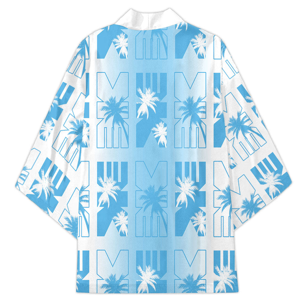 Bula Fiji Kimono White Makare Masi Tapa Pattern LT05 - Polynesian Pride