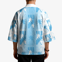 Bula Fiji Kimono White Makare Masi Tapa Pattern LT05 - Polynesian Pride