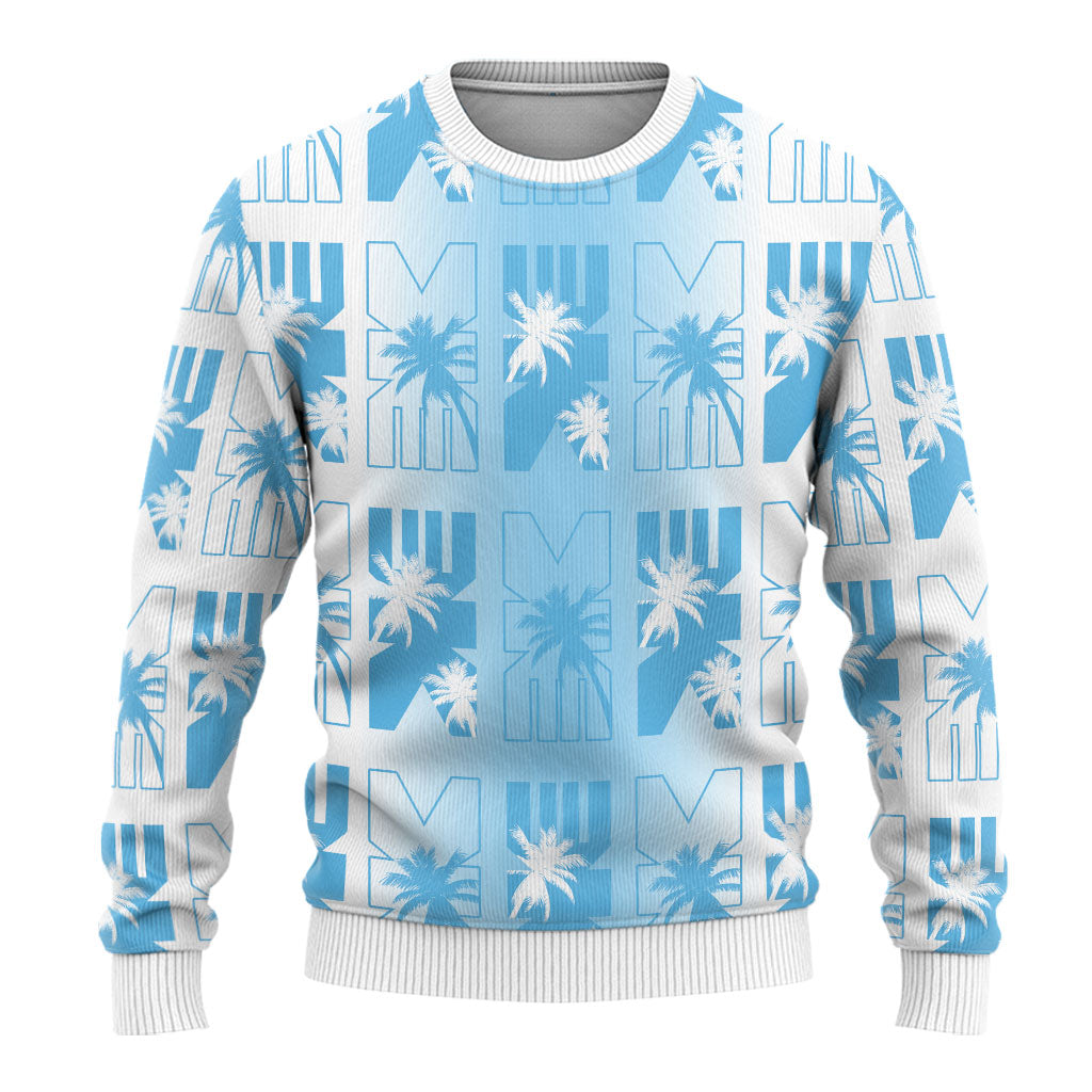 Bula Fiji Ugly Christmas Sweater White Makare Masi Tapa Pattern LT05 - Polynesian Pride